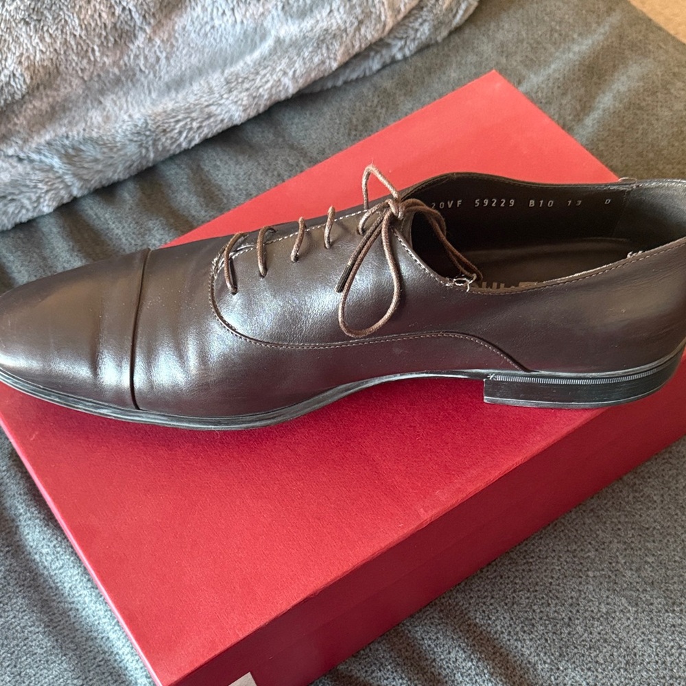 Salvatore Ferragamo Rich Brown Men's Derbys